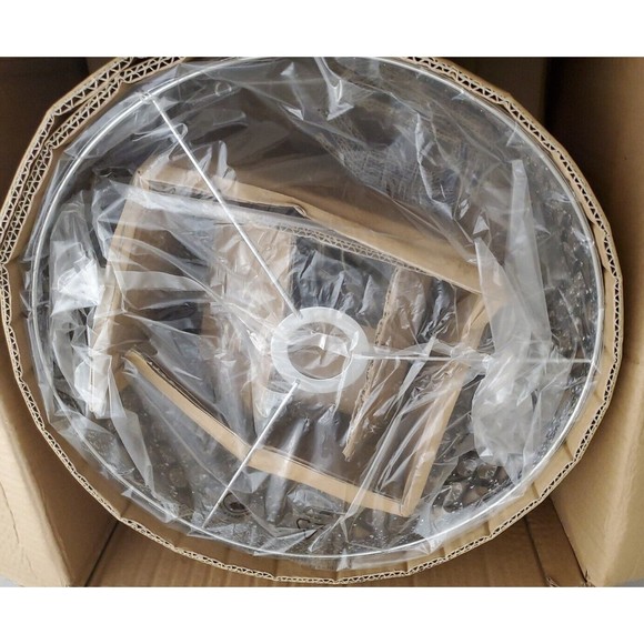 River of Goods 1-Light Silver and Crystal Chandelier with Lattice Shade - Picture 5 of 8